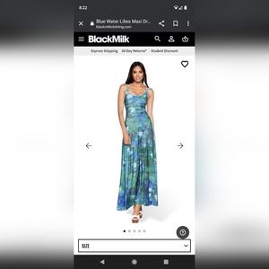 BLUE WATER LILIES MAXI DRESS - LIMITED
